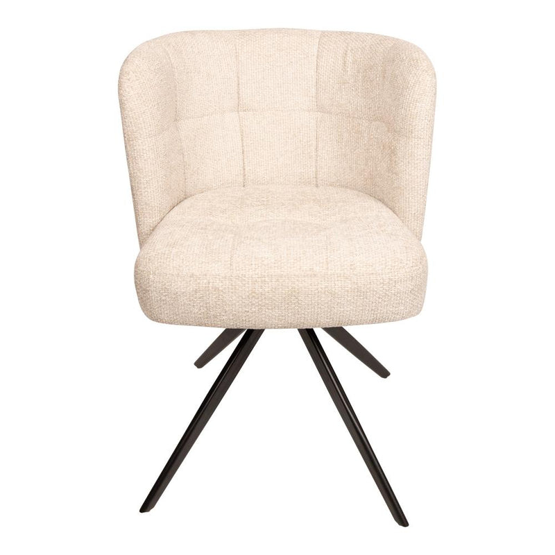 Eetkamerstoel Odin Polyester Wit-Eetkamerstoelen-PTMD