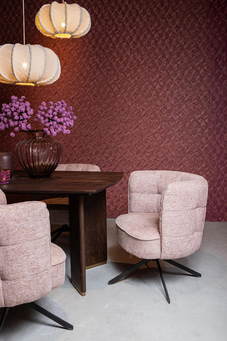 Esszimmerstühle Esszimmerstuhl Odin Rosa Diningchair Legacy 14 Flamingo Schwarz