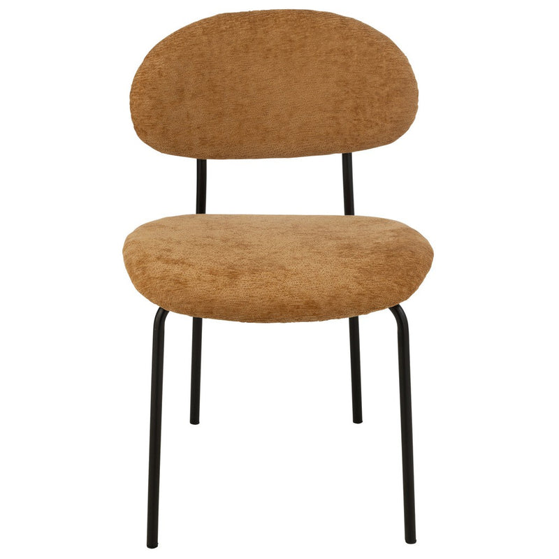 Eetkamerstoel Oker Metaal 55 cm 55x51x82 cm-Eetkamerstoelen-J-Line