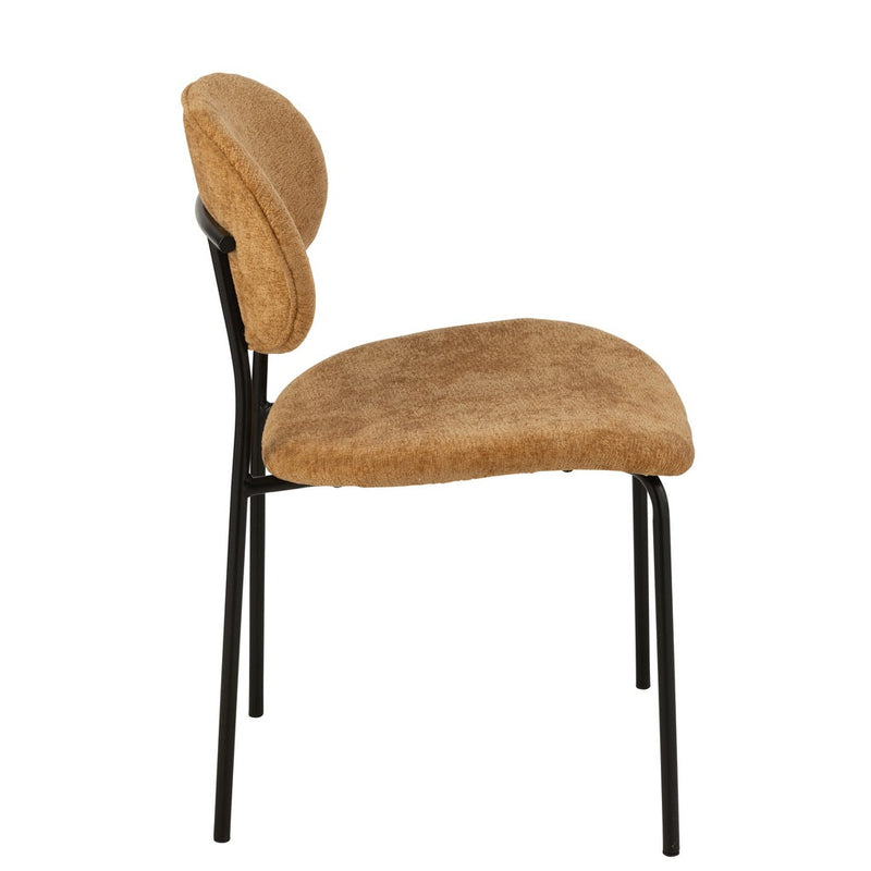 Eetkamerstoel Oker Metaal 55 cm 55x51x82 cm-Eetkamerstoelen-J-Line