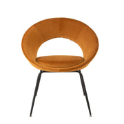 Eetkamerstoel Oker Schuim Rond 59 cm 59x69x78 cm-Eetkamerstoelen-J-Line