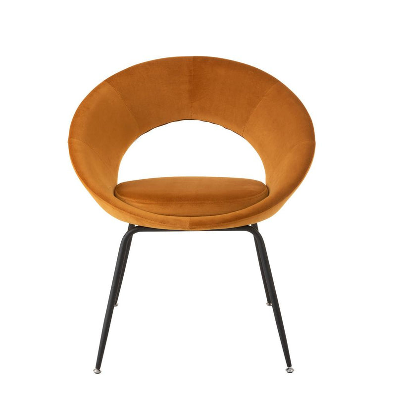 Eetkamerstoel Oker Schuim Rond 59 cm 59x69x78 cm-Eetkamerstoelen-J-Line