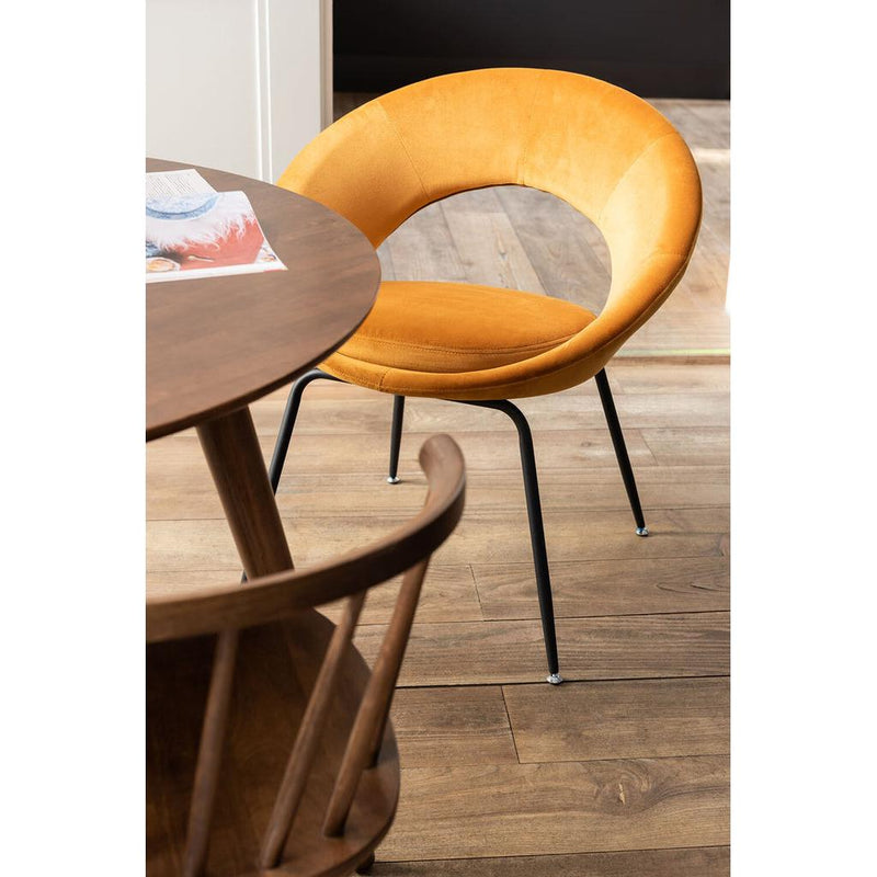 Eetkamerstoel Oker Schuim Rond 59 cm 59x69x78 cm-Eetkamerstoelen-J-Line