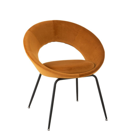 Eetkamerstoel Oker Schuim Rond 59 cm 59x69x78 cm-Eetkamerstoelen-J-Line
