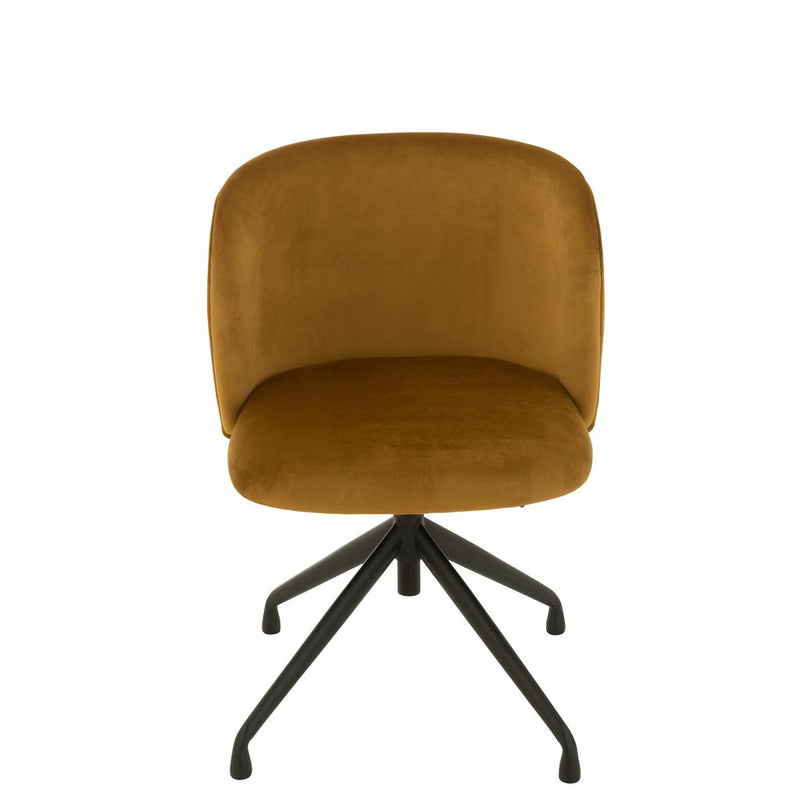 Eetkamerstoel Oker Stof 48 cm 48x56x48 cm-Eetkamerstoelen-J-Line