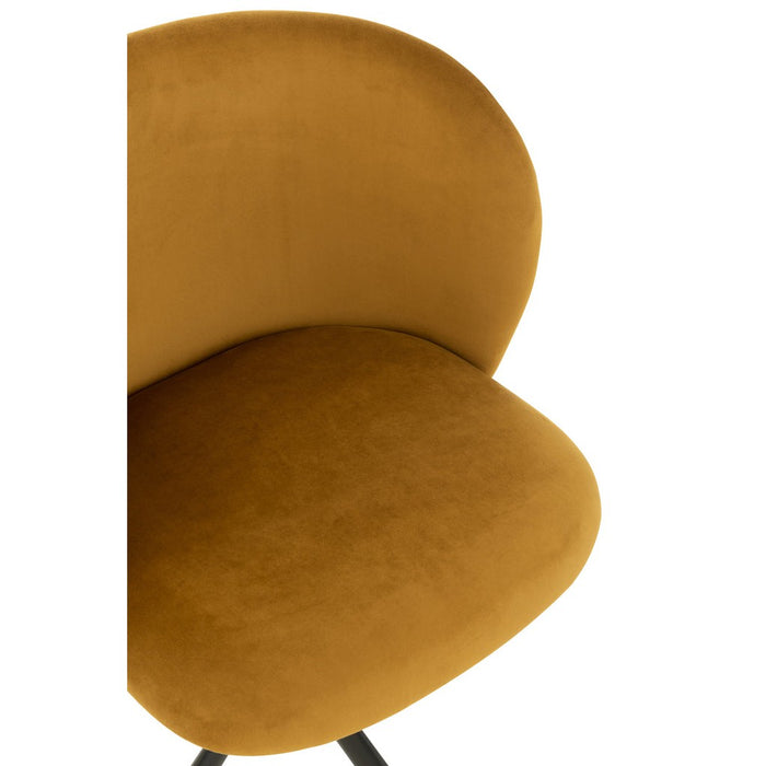 Eetkamerstoel Oker Stof 48 cm-Eetkamerstoelen-J-Line