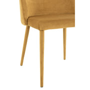 Eetkamerstoel Oker Stof 51 cm 51x58x80 cm-Eetkamerstoelen-J-Line