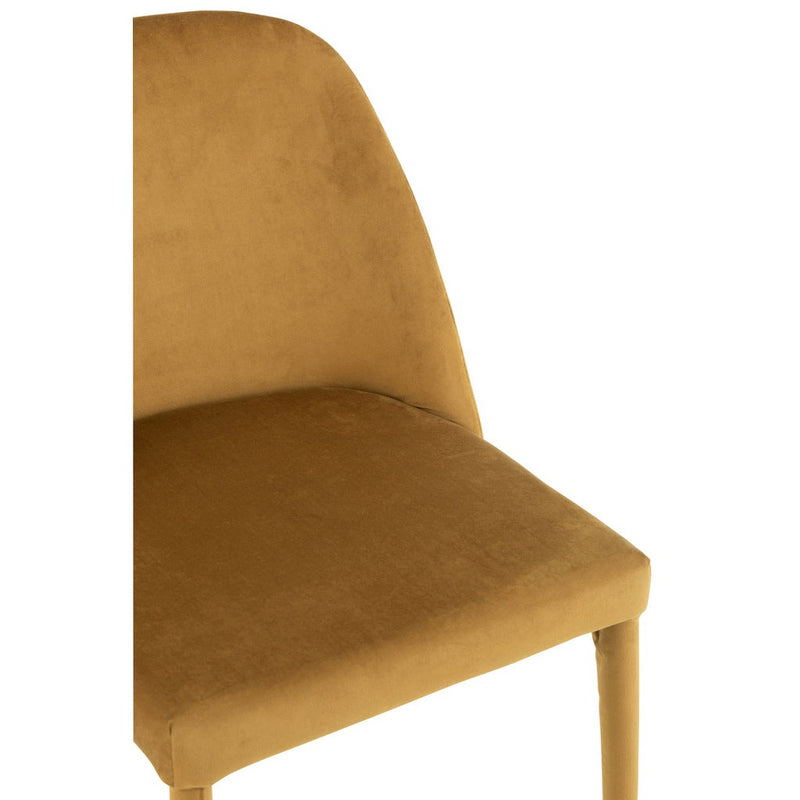 Eetkamerstoel Oker Stof 51 cm 51x58x80 cm-Eetkamerstoelen-J-Line