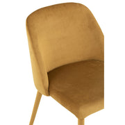 Eetkamerstoel Oker Stof 51 cm 51x58x80 cm-Eetkamerstoelen-J-Line