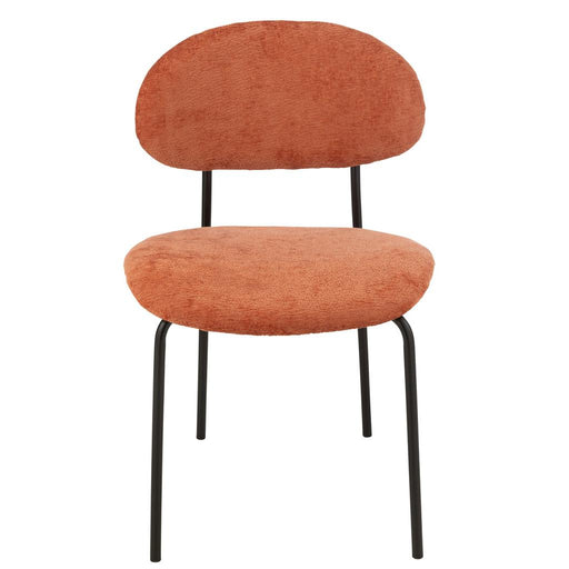 Eetkamerstoel Oranje Metaal 55 cm 55x51x82 cm-Eetkamerstoelen-J-Line