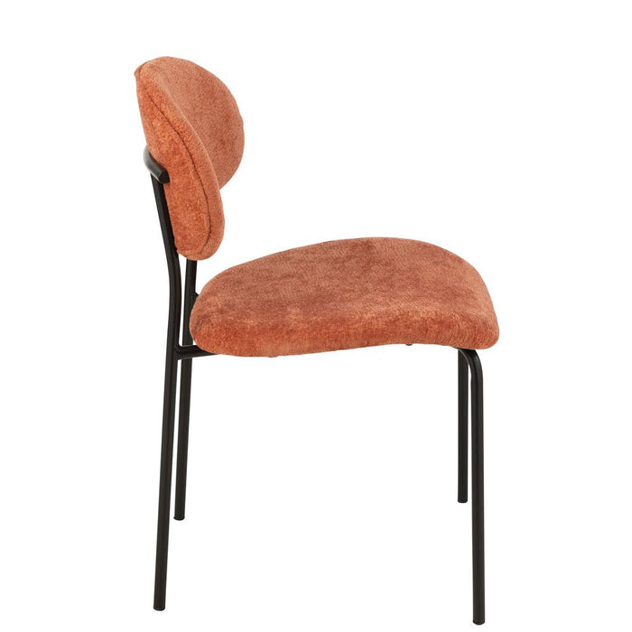 Eetkamerstoel Oranje Metaal 55 cm 55x51x82 cm-Eetkamerstoelen-J-Line