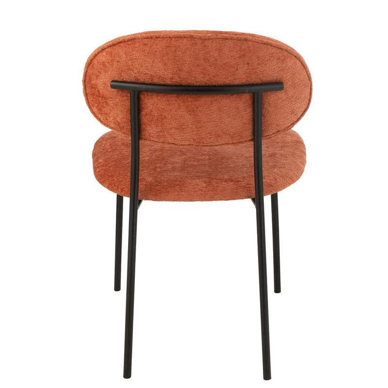 Eetkamerstoel Oranje Metaal 55 cm 55x51x82 cm-Eetkamerstoelen-J-Line