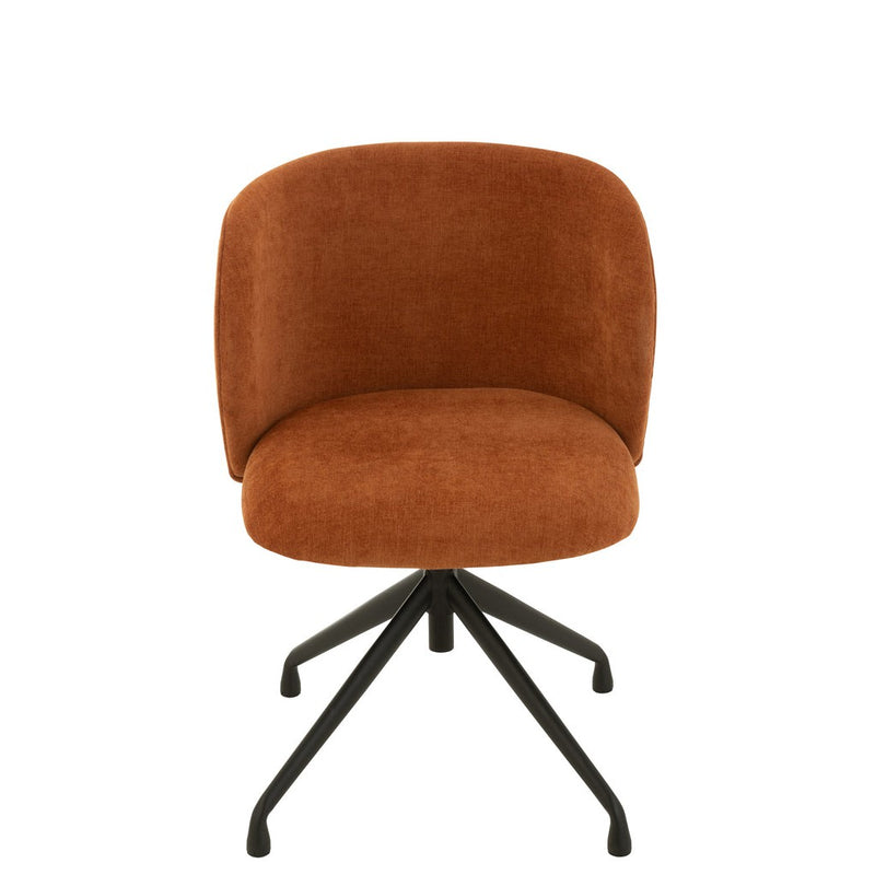 Eetkamerstoel Oranje Stof 48 cm 48x56x48 cm-Eetkamerstoelen-J-Line