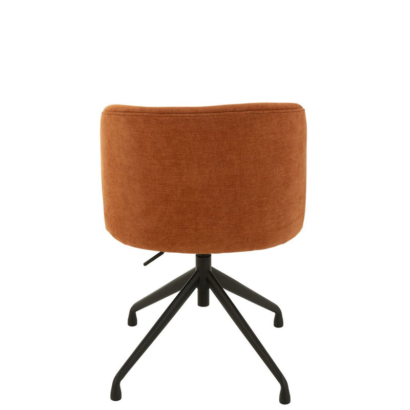 Eetkamerstoel Oranje Stof 48 cm 48x56x48 cm-Eetkamerstoelen-J-Line
