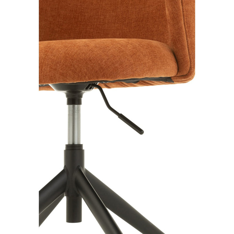 Eetkamerstoel Oranje Stof 48 cm 48x56x48 cm-Eetkamerstoelen-J-Line