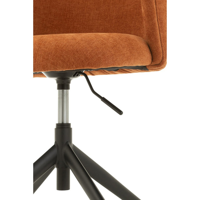 Eetkamerstoel Oranje Stof 48 cm 48x56x48 cm-Eetkamerstoelen-J-Line