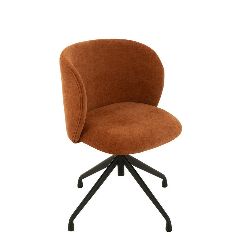 Eetkamerstoel Oranje Stof 48 cm 48x56x48 cm-Eetkamerstoelen-J-Line