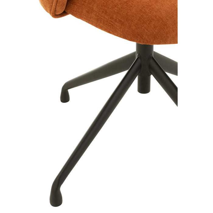 Eetkamerstoel Oranje Stof 48 cm-Eetkamerstoelen-J-Line
