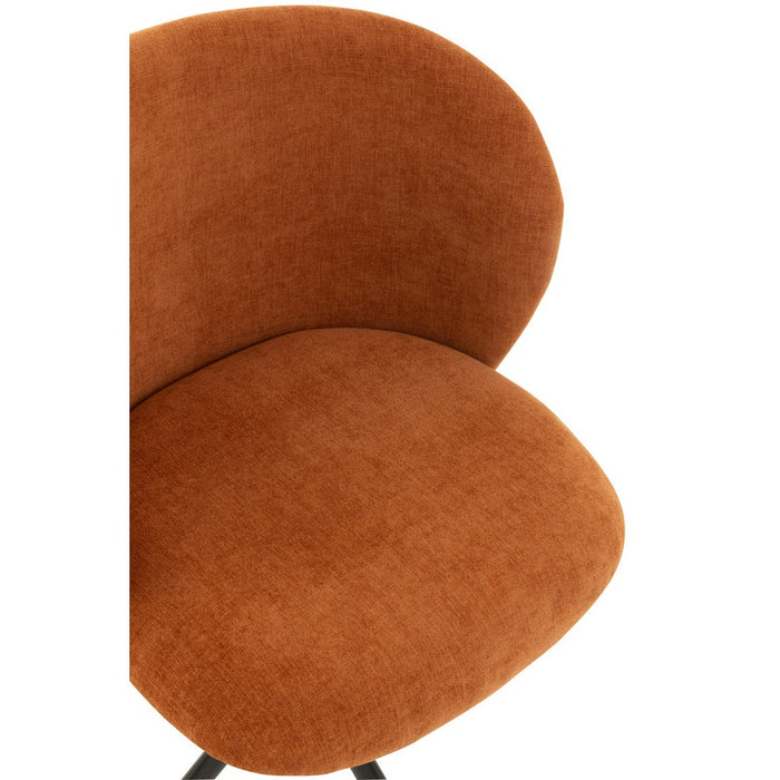 Eetkamerstoel Oranje Stof 48 cm-Eetkamerstoelen-J-Line