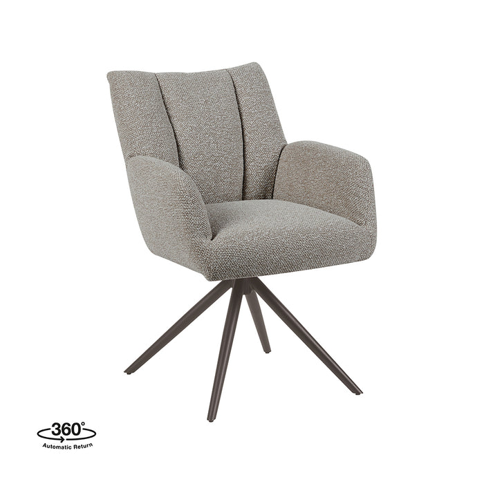 Eetkamerstoel Padua - Mushroom - Royal Boucle - Brons Metalen-Eetkamerstoelen-LABEL51