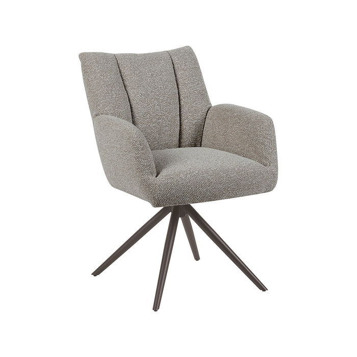 Eetkamerstoel Padua - Mushroom - Royal Boucle - Brons Metalen-Eetkamerstoelen-LABEL51