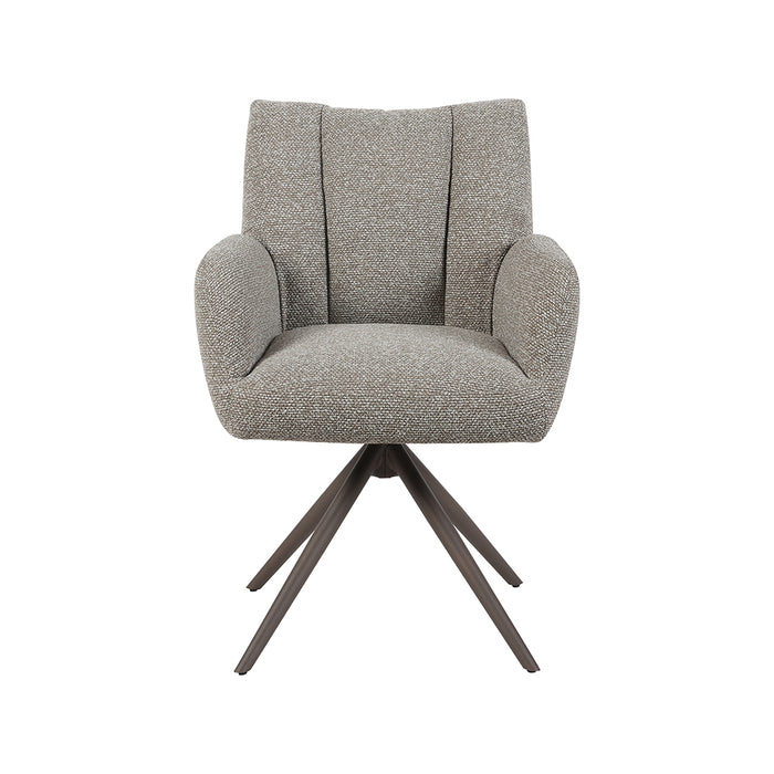 Eetkamerstoel Padua - Mushroom - Royal Boucle - Brons Metalen-Eetkamerstoelen-LABEL51