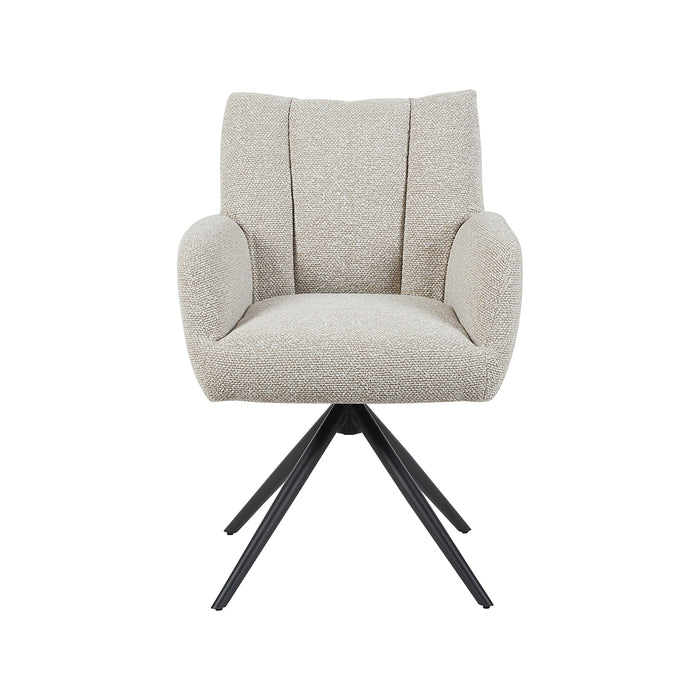 Eetkamerstoel Padua Naturel Royal Boucle Draaibaar 65x66x86 cm-Eetkamerstoelen-LABEL51