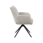 Eetkamerstoel Padua Naturel Royal Boucle Draaibaar 65x66x86 cm-Eetkamerstoelen-LABEL51