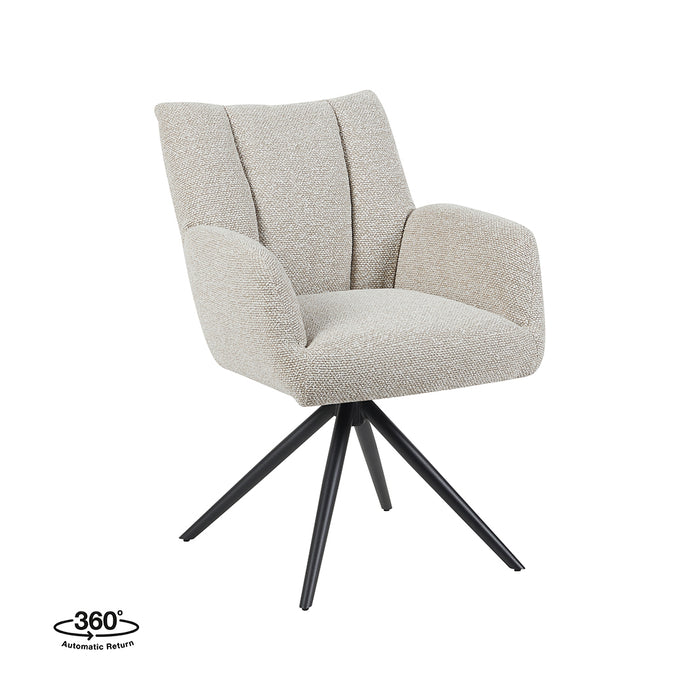 Eetkamerstoel Padua Naturel Royal Boucle Draaibaar 65x66x86 cm-Eetkamerstoelen-LABEL51