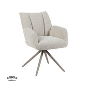 Eetkamerstoel Padua Naturel Royal Boucle Taupe Metalen-Eetkamerstoelen-LABEL51