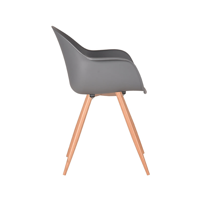 Eetkamerstoel Parma Antraciet PP Naturel Houtlook Frame-Eetkamerstoelen-LABEL51