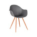 Eetkamerstoel Parma - Antraciet - PP - Naturel Houtlook Frame-Eetkamerstoelen-LABEL51