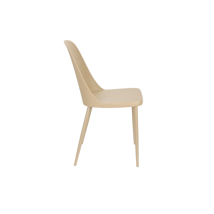 Eetkamerstoel Pip All Steel Beige 54x46 cm-Fauteuils-Creating Home