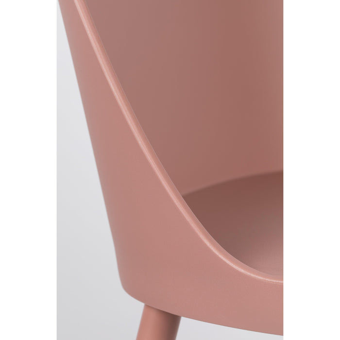 Eetkamerstoel Pip Polypropyleen Roze 53.5x46 cm-Eetkamerstoelen-Creating Home