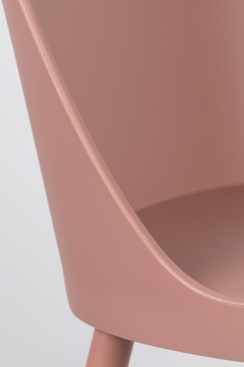 Eetkamerstoel Pip Polypropyleen Roze 53.5x46 cm-Eetkamerstoelen-Creating Home