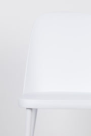 Eetkamerstoel Pip Polypropyleen Wit 53.5x46 cm-Eetkamerstoelen-Creating Home