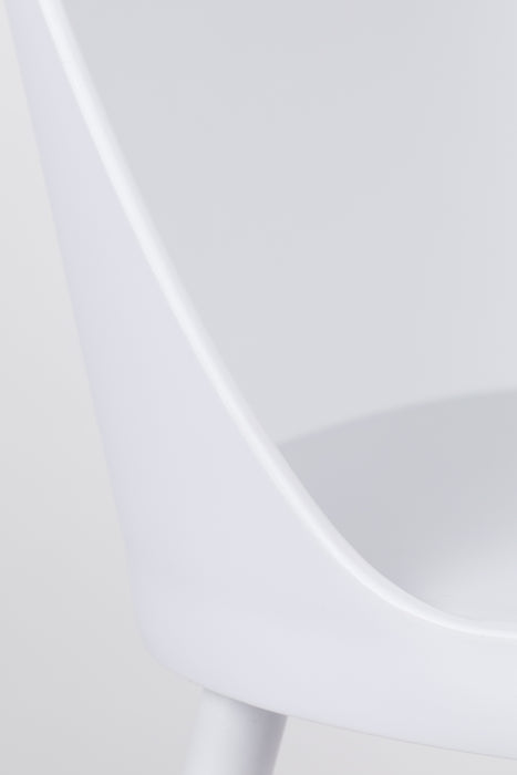 Eetkamerstoel Pip Polypropyleen Wit 53.5x46 cm-Eetkamerstoelen-Creating Home
