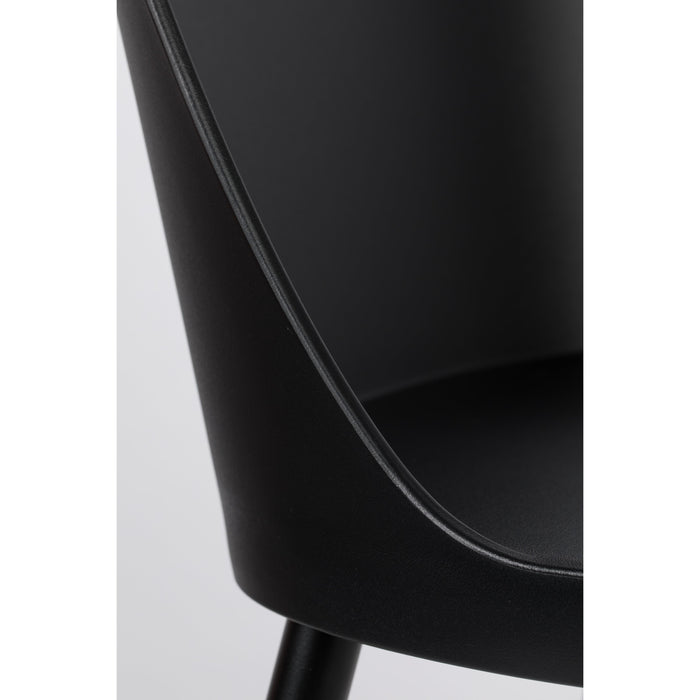 Eetkamerstoel Pip Polypropyleen Zwart 53.5x46 cm-Eetkamerstoelen-Creating Home