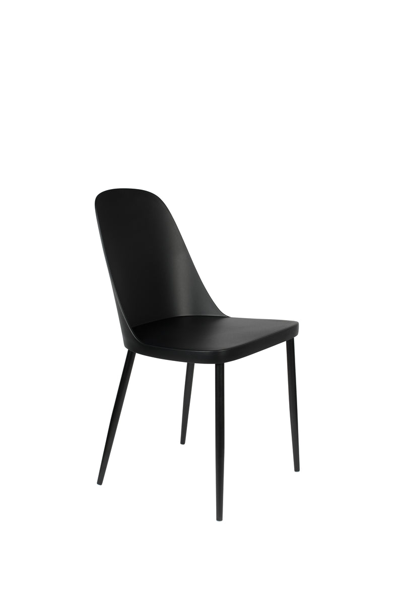 Eetkamerstoel Pip Polypropyleen Zwart 53.5x46 cm-Eetkamerstoelen-Creating Home