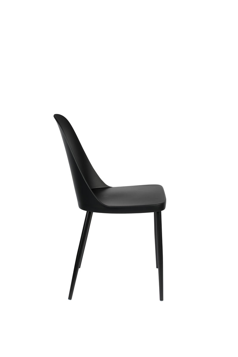 Eetkamerstoel Pip Polypropyleen Zwart 53.5x46 cm-Eetkamerstoelen-Creating Home