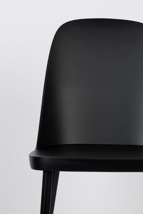 Eetkamerstoel Pip Polypropyleen Zwart 53.5x46 cm-Eetkamerstoelen-Creating Home