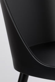 Eetkamerstoel Pip Polypropyleen Zwart 53.5x46 cm-Eetkamerstoelen-Creating Home