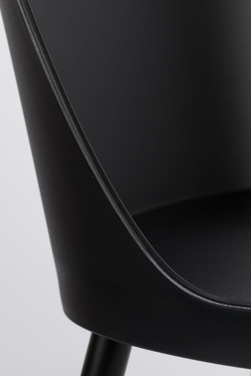 Eetkamerstoel Pip Polypropyleen Zwart 53.5x46 cm-Eetkamerstoelen-Creating Home