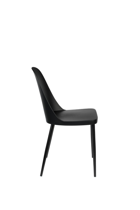 Eetkamerstoel Pip Polypropyleen Zwart 53.5x46 cm-Fauteuils-Creating Home