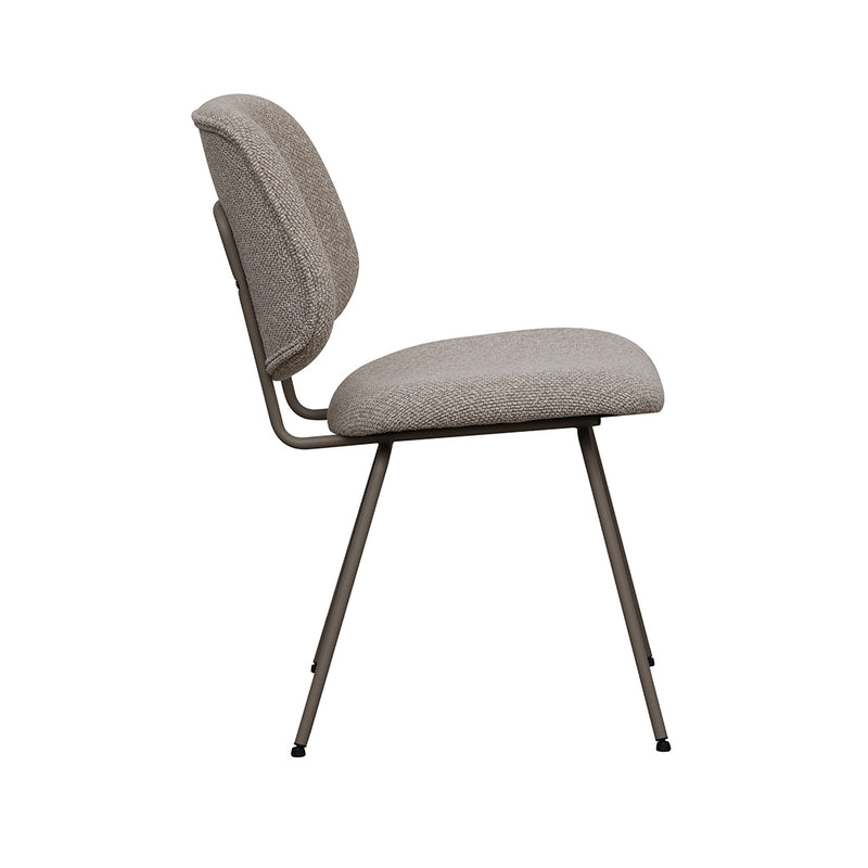 Eetkamerstoel Ravenna Bouclé Naturel 50x59x82 cm-Eetkamerstoelen-LABEL51