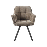 Eetkamerstoel Riley Geweven Taupe 61x63x84 cm-Eetkamerstoelen-LABEL51
