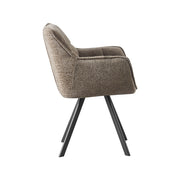 Eetkamerstoel Riley Geweven Taupe 61x63x84 cm-Eetkamerstoelen-LABEL51