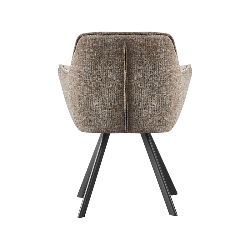 Eetkamerstoel Riley Geweven Taupe 61x63x84 cm-Eetkamerstoelen-LABEL51