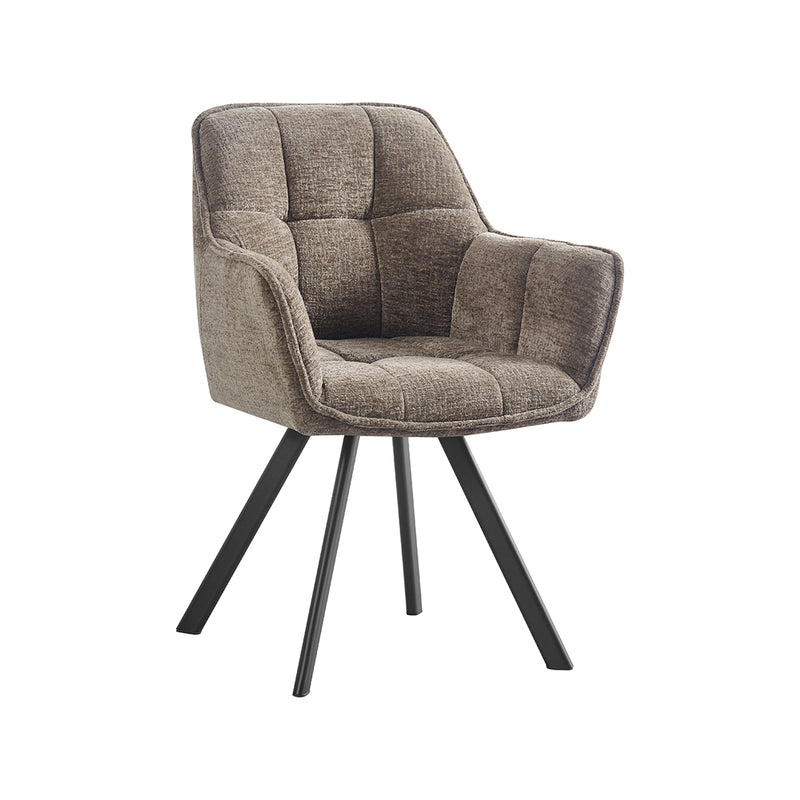 Eetkamerstoel Riley Geweven Taupe 61x63x84 cm-Eetkamerstoelen-LABEL51