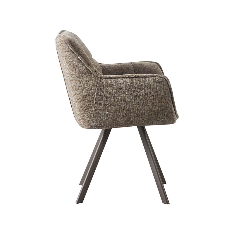 Eetkamerstoel Riley Stof Taupe 61x63x84 cm 180154178-Eetkamerstoelen-LABEL51